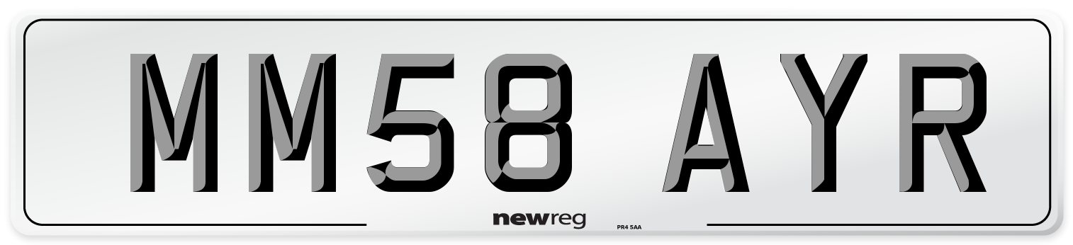 MM58 AYR Number Plate from New Reg
